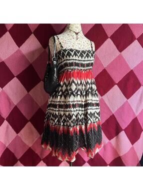 vintage y2k tribal print boho sundress